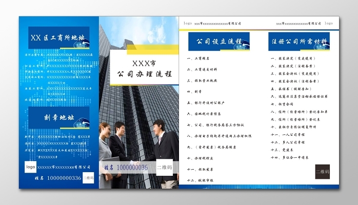 商务秘书注册公司代理记账财务部海报模板